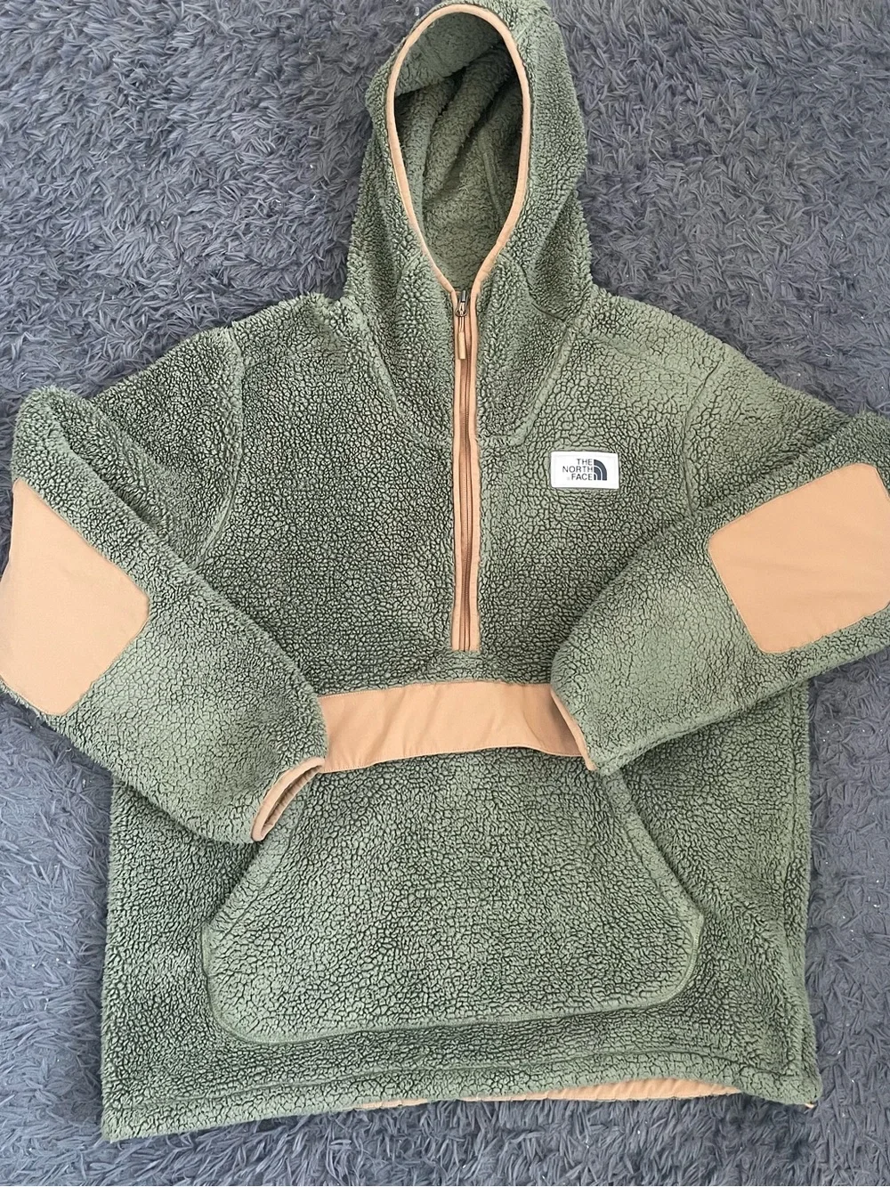 Men Size XL The North Face Campshire 1/4 Zip Jacket Hoodie Fleece